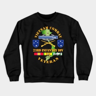 Vietnam Combat Infantry Veteran w 23rd Inf Div SSI V1 Crewneck Sweatshirt